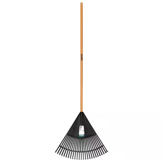 47 In. L Wood Handle 24 In. Poly Leaf Rake